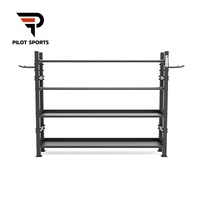 PILOTSPORTS Étagère de Rangement Commerciale Multifonctionnelle Réglable pour Salle de Sport, Support de Fitness Personnalisable pour Haltères et Kettlebells