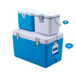 3 em 1 Plastic Ice Cooler Set Portable cooler box combo ao ar livre piquenique Party cerveja latas de gelo caixa no peito 5L * 2 + 33L