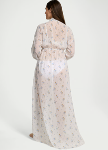 Cinturini a maniche lunghe stampati digitali personalizzati da <span class=keywords><strong>donna</strong></span>, pigiami e camicie da notte leggeri, trasparenti, eleganti e Sexy - Product Image 2