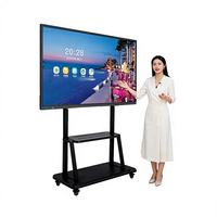 Tableau blanc interactif Android 16 Octa Core de 110 pouces, 8 Go 128 Go, écran numérique multi-touch infrarouge 4K, double système pour l'école