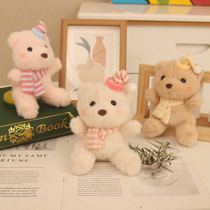 11Cm Schattige Pluche Teddybeer Sleutelhanger Met Sjaal 3 Kleuren Perfecte Kinderen Cadeau Speelgoed Sleutelhanger Rugzak Hanger Pluche Speelgoed - Product Image 4