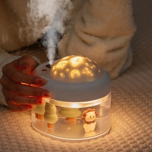 Humidificador de vapor frío recargable por USB para bebé, Mini humidificador bonito con luz nocturna, proyector de estrellas para niños y niñas - Product Image 3