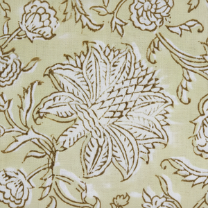 Nouveau pâle verge d'or jaune blanc indien main bloc imprimé 100% pur coton tissu cour pour femmes vêtements rideaux artisanat sacs - Product Image 1