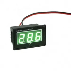 Wholesales 2 Wires Digital Voltmeter 0.56 Inch LED Display Waterproof DC5V-130V High Accuracy DC Voltage Panel Meter