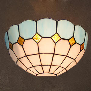Vintage Moderne Tiffany Handgefertigte Braune Buntglas Kupferfolie LED 2700K Halbe Wandlampe Europäischer Stil Wohnzimmer Anwendung - Product Image 2
