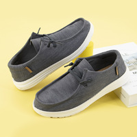 Mocassins décontractés en toile pour hommes avec semelle extérieure en EVA, fabriqués en Chine, tailles 43-48