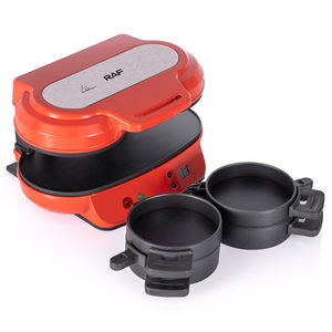 Máquina para Hacer Hamburguesas Eléctrica RAF de 1200W, Electrodoméstico de Doble Cámara con Calor Uniforme para Hamburguesas Caseras y Sándwiches de Desayuno - Product Image 6