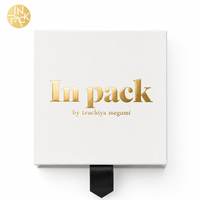 Boîte à bijoux personnalisée avec logo en relief, emballage de luxe pour bijoux, boîte à bijoux avec tiroir coulissant et pochette assortie