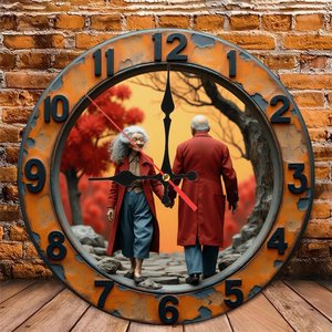 Round Wooden Wall <b>Clock</b> 25Cm Wood Grain Surface Quiet Movement For Home Office Study Room Decor - Product Image 6