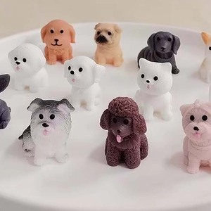 Figurine Anjing Miniatur Kerajinan Terarium Resin Hewan Anjing untuk DIY Lanskap Mikro Aksesori Taman Peri - Product Image 1