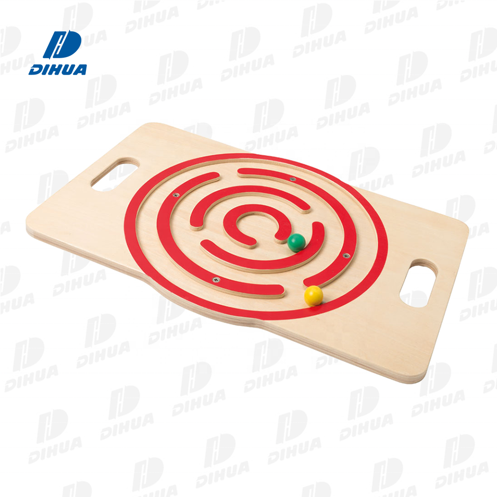 Wooden Balance Board for Kids Rolling Ball Maze Balance Wobble Board  Sensory Training Equipment Exercise Family Rocker Board