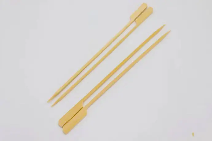 Rts Lfgb Certified Best Quality Bamboo Flat Paddle Skewer Teppo Sticks Bbq Skewer Gun Skewer Without Joint One Piece