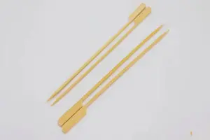 Rts Lfgb Certified Best Quality Bamboo Flat Paddle Skewer Teppo Sticks Bbq Skewer Gun Skewer Without Joint 1 Piece