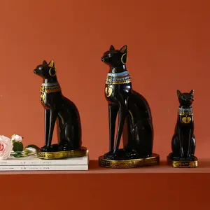 Speciale Hot Selling Egyptische Kat Ornamenten Boekensteunen Hars Ambachten Folk Ambachten Thuis Woonkamer Decor Tafel Interieur Decoratie