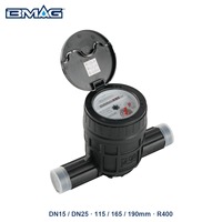 BMAG Compteur d'eau volumétrique en plastique DN15 R400 certifié ACS, haute précision, large plage de mesure, durable, anti-manipulation, fiable, OEM, IP68
