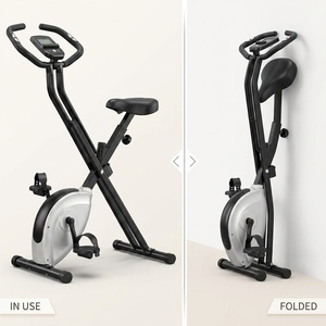 Vélo <span class=keywords><strong>d</strong></span>'exercice magnétique pliable ultra silencieux, vélo <span class=keywords><strong>d</strong></span>'<span class=keywords><strong>appartement</strong></span> à cadre en X avec écran LCD pour entraînement cardio à domicile - Product Image 5