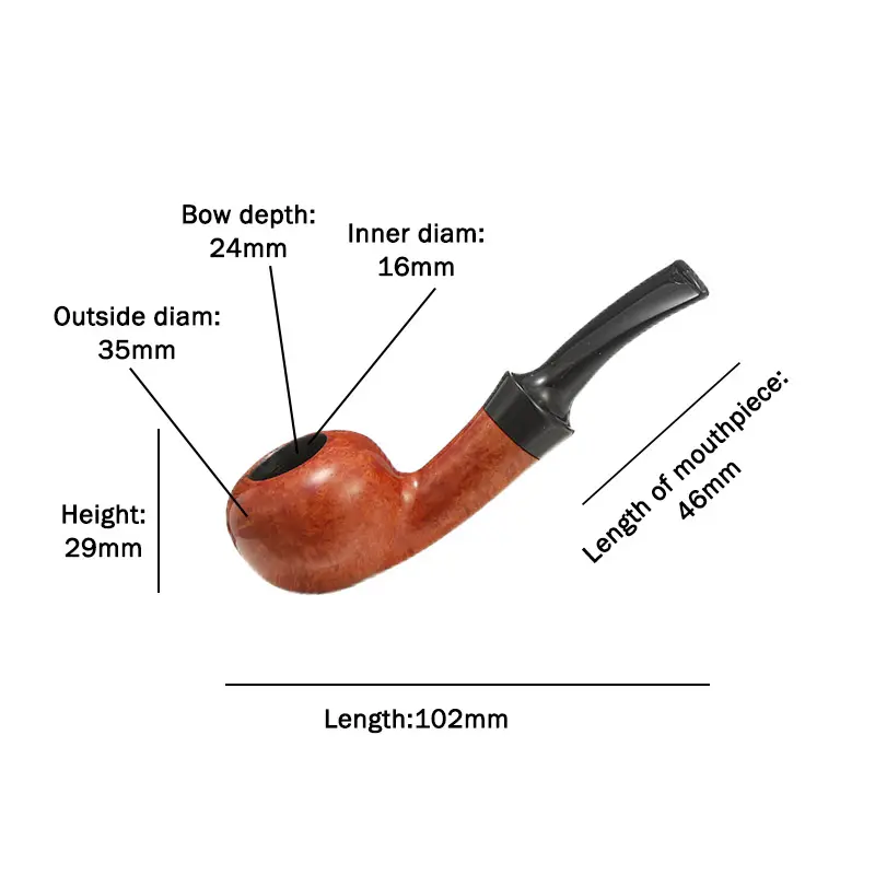 Factory Direct briar Oem Odm Hot Sale Smoke Wood Custom Small Durable Handcrafted Luxury Handmade Cheap Long Wood Pipe