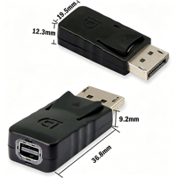 High Quality DisplayPort Male to Mini DP DisplayPort Female Adapter for Displays PC Laptops Monitors