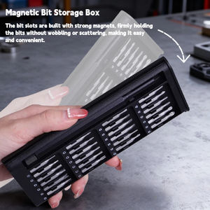 طقم مفكات يدوية 24 في 1 بمقبض بلاستيكي، أدوات يدوية منزلية للصيانة الذاتية، طقم أدوات دقيقة مغناطيسية لإصلاح وتفكيك الهواتف المحمولة - Product Image 2