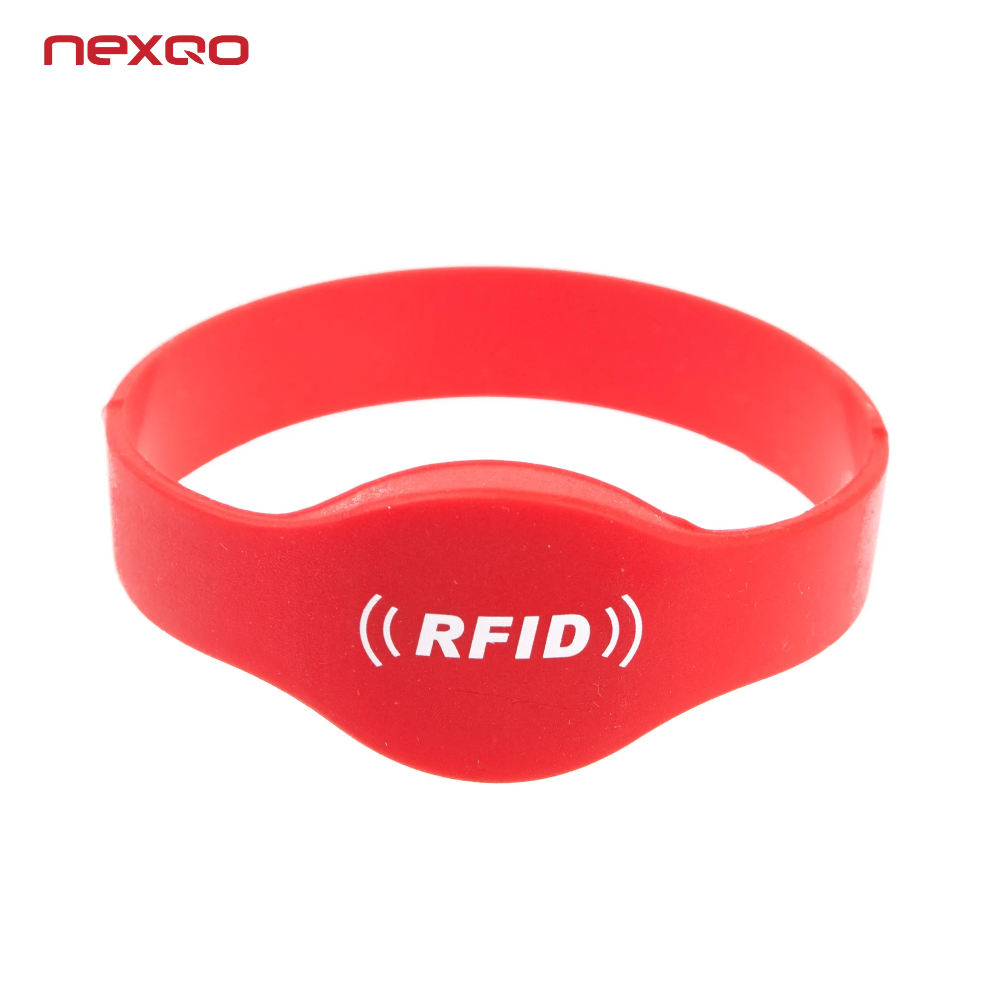 Bracelet NFC passif étanche inscriptible F08 événement RFID bracelet en silicone pour le contrôle d'accès