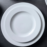 PITO Dinnerware Set White Porcelain Ceramic Plates Sets Dinnerware Charger Plates Dinner Plates for Restaurant