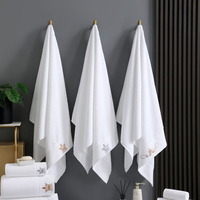 Luxe 100% coton blanc serviettes de bain ensemble visage main bain hôtel serviette ensemble pour salle de bain