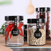 Miel Pot 100ml 150ml 180ml 220ml 280ml 380ml 500ml 750ml Bocal En Verre Alimentaire Pot avec couvercle à vis