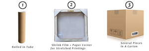 Placage 30x30cm blanc coton toile impression Arts vendu bois couleur cadre flottant Art toile peinture - Product Image 5