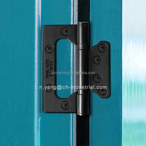 Charnières de <span class=keywords><strong>porte</strong></span> noires mates 4x3 pouces, charnières de <span class=keywords><strong>porte</strong></span> encastrées sans mortaise, charnières en acier inoxydable, charnières modernes pour meubles d'appartement - Product Image 6