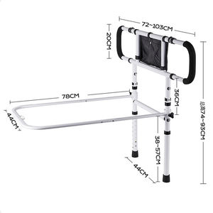 Barandilla lateral de asistencia auxiliar de hospital al por mayor barandilla de seguridad médica barandilla de seguridad ajustable barandilla de cama para adultos mayores - Product Image 6