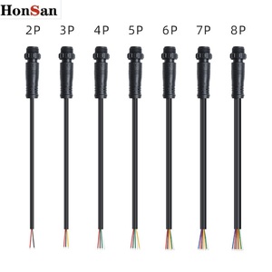 6-कोर 24wg वाटरप्रूफ नर मादा प्लग एम 12 जलरोधी कनेक्टर राउंड एलईडी प्रकाश जलरोधक केबल - Product Image 5