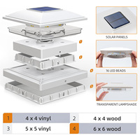 Lámpara Solar LED IP65 de Alta Luminosidad, Luz Blanca Cálida, para Exteriores, con Construcción de Plástico, para Jardines, Cercas, Terrazas o Patios