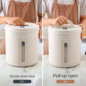 Anya nhà bếp <span class=keywords><strong>container</strong></span> 10kg xô lúa mì rơm ngũ cốc gạo hộp kín gạo bin bột lưu trữ <span class=keywords><strong>container</strong></span> thực phẩm cửa hàng hộp - Product Image 2