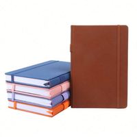 Carnet promotionnel A5 personnalisé en cuir PU blanc avec logo et sangle élastique