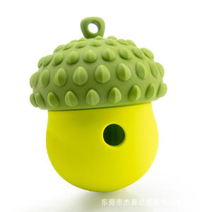 Silikon Köpek Çiğneme Oyuncağı Fındık ve Meşe Palamudu Şeklinde Diş Temizleme, Etkileşimli Besleyici, Zevk Verici Mama Dağıtıcı Köpek Oyuncağı - Product Image 6