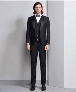 Giacca da sposa <span class=keywords><strong>sposo</strong></span> uomo giacca giacca pantaloni <span class=keywords><strong>gilet</strong></span> 3 pezzi Set formale Slim Fit smoking abito da ballo - Product Image 2