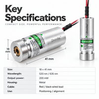 Module laser d'alignement de roues ZhonNa, boîtier métallique, diode filaire, positionnement industriel, pièces d'équipement laser pour machines-outils OEM
