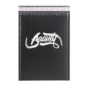 Emballage d'affranchissement auto-scellé enveloppes d'expédition noires sac postal écologique en poly enveloppe à bulles personnalisée avec enveloppe de logo - Product Image 1