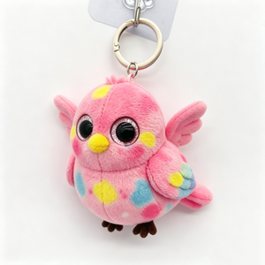 Customized Mini bird plush bag charm,Soft bird plush toy keychain, Plush bird keychain, <b>Cute</b> bird stuffed animal keyring - Product Image 5