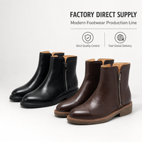 Bottines en daim à lacets pour femmes avec doublure en cuir véritable, design confortable et respirant pour l'automne/hiver