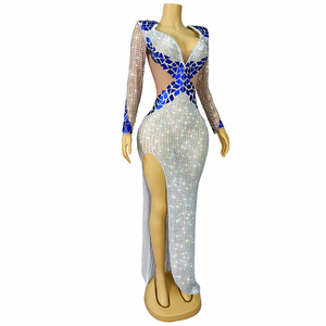 Novance Y4257 Dropshipping abiti donna alla moda con <span class=keywords><strong>spacco</strong></span> sul lato <span class=keywords><strong>abito</strong></span> evento per donna con scollo a V abiti per donna estate 2024 - Product Image 2