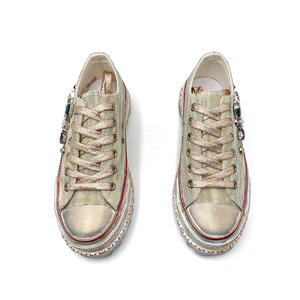 Chaussures de créateur haut de gamme 2025, chaussures en toile originales pour femmes, chaussures plates décontractées de haute qualité, chaussures de créateur populaires, baskets à lacets tendance - Product Image 4