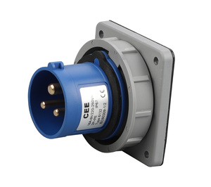 CEE Phích Cắm Công Nghiệp Tiêu Chuẩn 220-250V 16A IP67 2P + E 3 Chân Phích Cắm Gắn Bảng Điều Khiển - Product Image 3