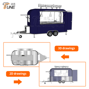 Chariot de glaces ambulant, remorque alimentaire d'<span class=keywords><strong>occasion</strong></span>, camions de restauration usagés - Product Image 3