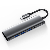 HUB TYPE-C pria, kualitas tinggi switch Male untuk HDMI 3 * USB3.0 AF PD pengisian cepat untuk komputer laptop ponsel