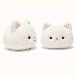 2026 New Style White <b>Cat</b> Fluffy <b>Plush</b> Toy Cute Soft <b>Cat</b> Stuffed <b>Plush</b> Pillow with PP Cotton Stuffed Toy Customize Pillow Plushie - Product Image 6