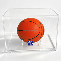 Vitrine transparente en acrylique SYP pour ballon de basket, boîte de présentation avec support pour ballons de basket signés et autographiés, objets de collection