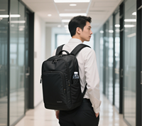 Sac à dos d'ordinateur en nylon imperméable personnalisé avec doublure en polyester fermeture à glissière pour les étudiants étui de voyage en plein air