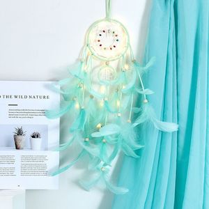 Attrape-rêves de style fille fait à la main avec guirlande lumineuse DIY Décoration de maison innovante mettant en vedette la technique de la mosaïque et le style d'amour - Product Image 2
