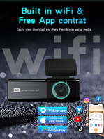 Hot 4k Voiture Boîte Noire Mini Voiture Dvr 4K Dash Caméra Wifi Double Objectif Avant et Arrière Caméra De Voiture Vision Nocturne APP Cpntrol G-sensor
